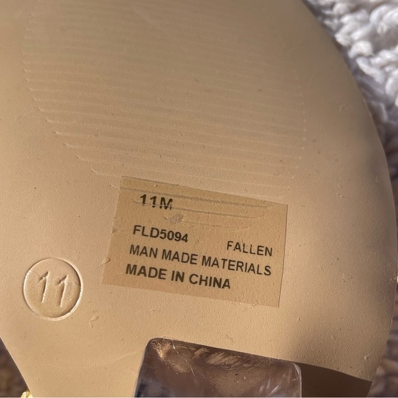 Cape Robbin Fallen Gold Strap Up Clear Heel Wedge Heels - Picture 7 of 8